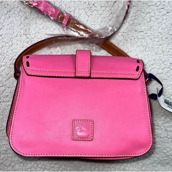 Dooney & Bourke Florentine Leather Binocular Bag baby pink crossbody purse - Picture 3 of 12